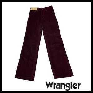 Wrangler Burgundy  Kids Corduroy Vintage Straight Leg Pants  Size 8 Slim